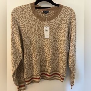 Splendid Leopard Print Sweater NWT